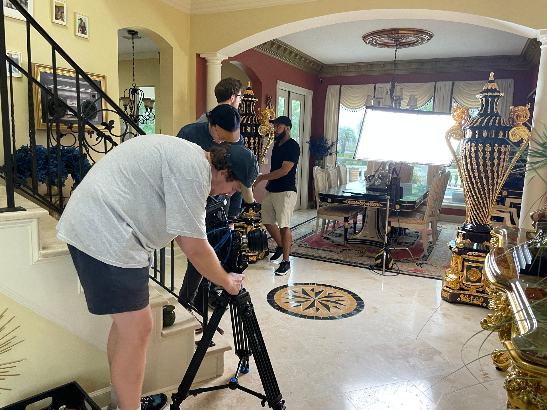 Mansion interior crew setup