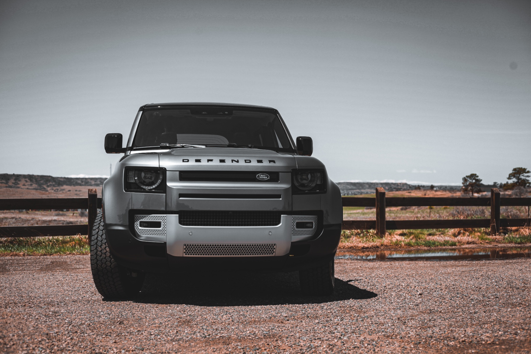Land Rover Defender front elevation photographed for the partnership