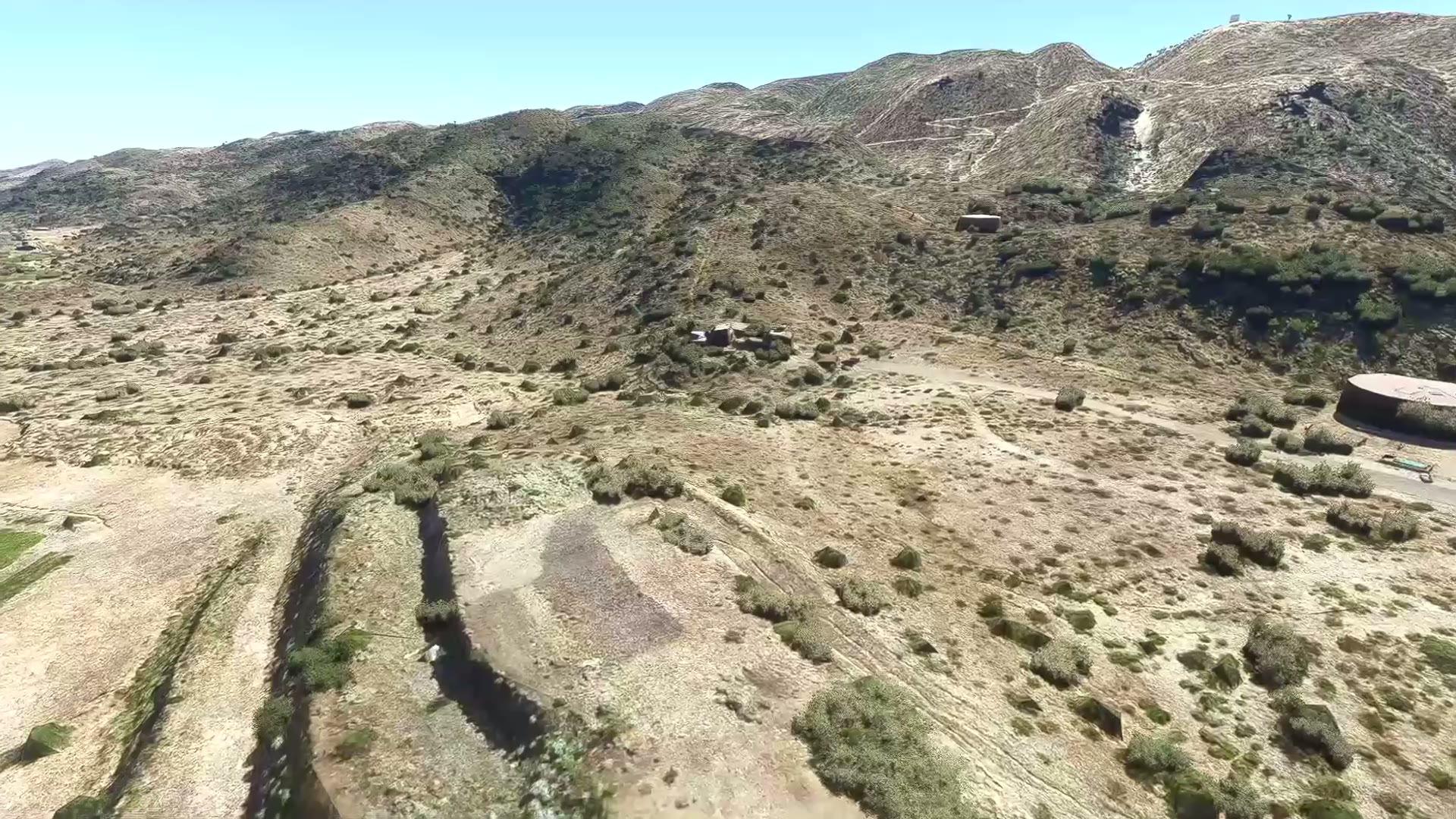 Cinematic altitude pass, mid-flight