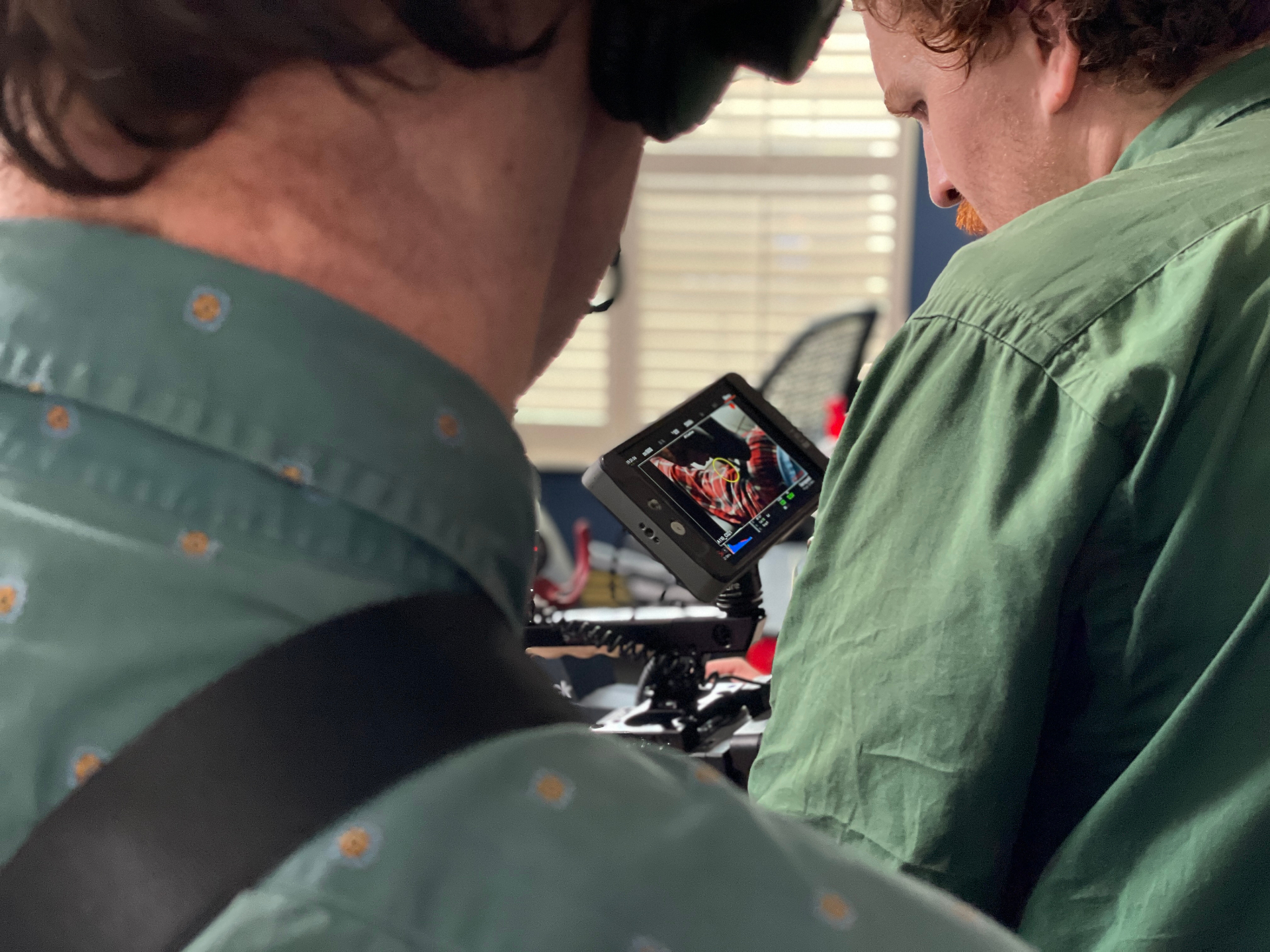 Director's monitor closeup